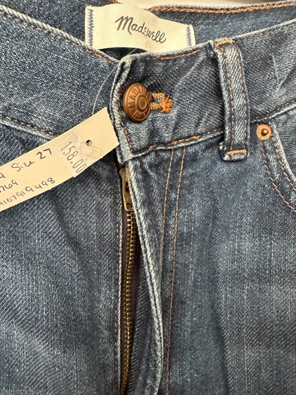 Madewell High-Rise Wide-Leg Denim in Classic Blue - Picture 6 of 9